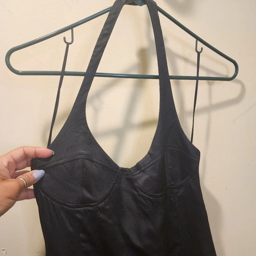 Zara  black cocktail satin  mini dress size M